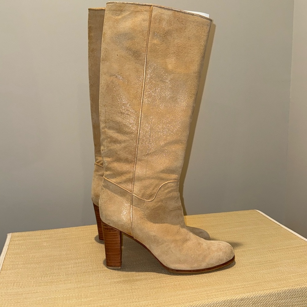 Calypso St Barth High Suede Shimmer Boot 40